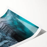 Stunning rolled print showcasing a serene cave landscape with rich earth tones, perfect for home decor. Packaged securely in a durable cardboard tube for easy shipping.