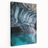 Stretched canvas artwork showcasing a vibrant landscape with intricate cave formations; ideal for adding depth to home decor. The piece features rich colors and detailed textures.