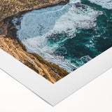 Stunning rolled canvas print showcasing a dramatic cliff landscape with vibrant colors and intricate details, perfect for home décor and art enthusiasts.