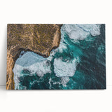 Stretched canvas artwork depicting vibrant cliffs and landscapes, showcasing rich colors and textures, perfect for modern home decor and art enthusiasts.