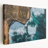 Stretched canvas artwork of dramatic cliffs and landscapes, showcasing vibrant colors and intricate details, ideal for enhancing home decor with a natural theme.