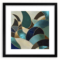 Elegant Geometric Bedroom Wall Art - Teal and Gold Canvas Print