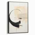 Framed Art for Dining Spaces - Abstract Black, White & Beige Print