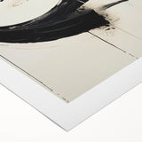 Framed Art for Dining Spaces - Abstract Black, White & Beige Print