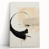 Framed Art for Dining Spaces - Abstract Black, White & Beige Print
