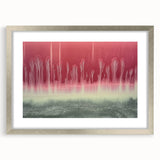 Framed Office Art – Abstract Red & Green Forest Canvas Print