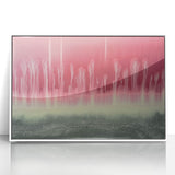 Framed Office Art – Abstract Red & Green Forest Canvas Print