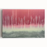 Framed Office Art – Abstract Red & Green Forest Canvas Print