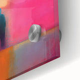 Abstract figurative wall art design in vibrant colors, showcasing intricate shapes and textures on acrylic glass, perfect for modern home decor.
