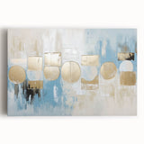 Abstract geometric canvas art featuring vibrant colors and dynamic shapes, ideal for modern home decor. Perfect for enhancing living spaces with a contemporary touch.