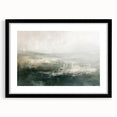 Abstract landscape wall art framed in black with a white mat, showcasing vibrant colors and dynamic brush strokes, perfect for modern home decor.