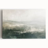 Abstract landscape wall art showcasing vibrant colors and fluid shapes, printed on stretched canvas. Ideal for modern home decor, enhancing any living space with artistic flair.