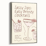 Framed canvas featuring a vintage poster of a black and white landscape painting, ideal for bedroom wall art.