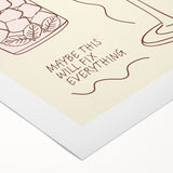 Art deco poster featuring a colorful cocktail illustration on rolled canvas, suitable for dining room or bathroom wall art.