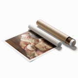 Festive Canvas Art - Santa Wrapping Large Gift Christmas Wall Decor