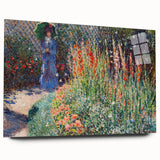 Claude Monet's Rounded Flower Bed - Impressionist Garden Wall Art Print