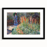 Claude Monet's Rounded Flower Bed - Impressionist Garden Wall Art Print