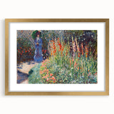 Claude Monet's Rounded Flower Bed - Impressionist Garden Wall Art Print