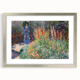 Claude Monet's Rounded Flower Bed - Impressionist Garden Wall Art Print
