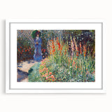 Claude Monet's Rounded Flower Bed - Impressionist Garden Wall Art Print