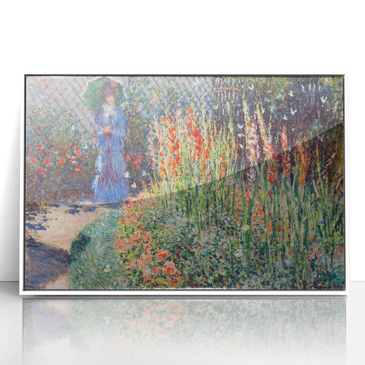 Claude Monet's Rounded Flower Bed - Impressionist Garden Wall Art Print