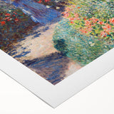 Claude Monet's Rounded Flower Bed - Impressionist Garden Wall Art Print