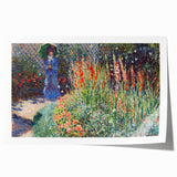 Claude Monet's Rounded Flower Bed - Impressionist Garden Wall Art Print