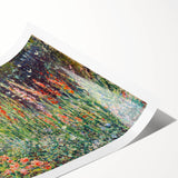 Claude Monet's Rounded Flower Bed - Impressionist Garden Wall Art Print