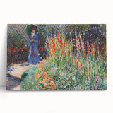 Claude Monet's Rounded Flower Bed - Impressionist Garden Wall Art Print
