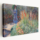Claude Monet's Rounded Flower Bed - Impressionist Garden Wall Art Print