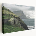 Landscape-oriented stretched canvas artwork depicting a rustic barn scene, showcasing vibrant colors and detailed textures, ideal for farmhouse decor.