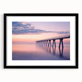 Landscape bridge frame with mat in black, showcasing a modern design ideal for home decor. Perfect for displaying art or photography in a stylish setting.