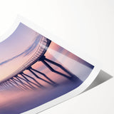 Rolled print of a landscape bridge artwork featuring vibrant colors and intricate details, packaged securely in a durable cardboard tube for safe delivery. Perfect for home decor enthusiasts seeking unique wall art.