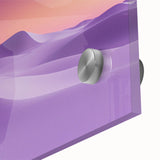 Close-up of a vibrant desert landscape acrylic artwork showcasing warm hues of orange and yellow, ideal for home decor and art enthusiasts. Perfect for enhancing interiors with a touch of nature's beauty.