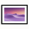 Black-framed landscape art print showcasing a serene desert scene with warm tones and intricate details, perfect for home decor and enhancing aesthetic appeal.