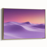 Framed desert landscape canvas art with a gold border, showcasing vibrant colors and intricate details, ideal for enhancing modern home decor.