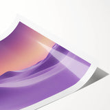 Desert landscape rolled canvas print showcasing vibrant orange and brown hues, featuring sunlit dunes under a clear blue sky, elegantly packaged for shipping.