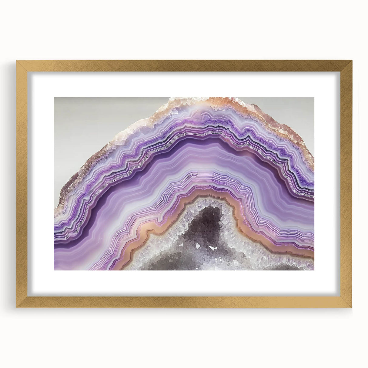 Extra large abstract art print with textured elements in earth tones, framed in gold, ideal for living room decor.