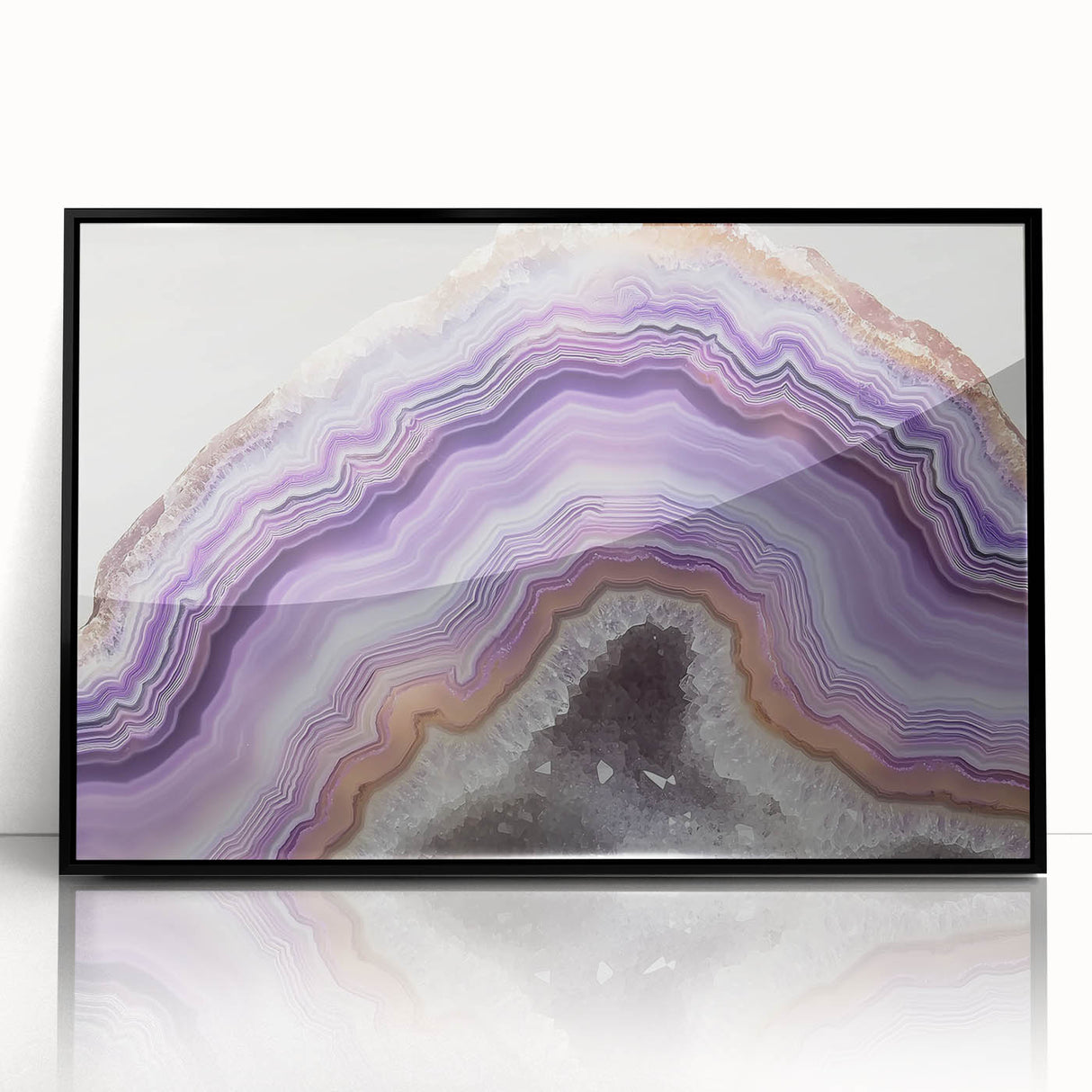 Large abstract wall art featuring organic shapes in earthy tones on a framed acrylic, suitable for modern living room decor.