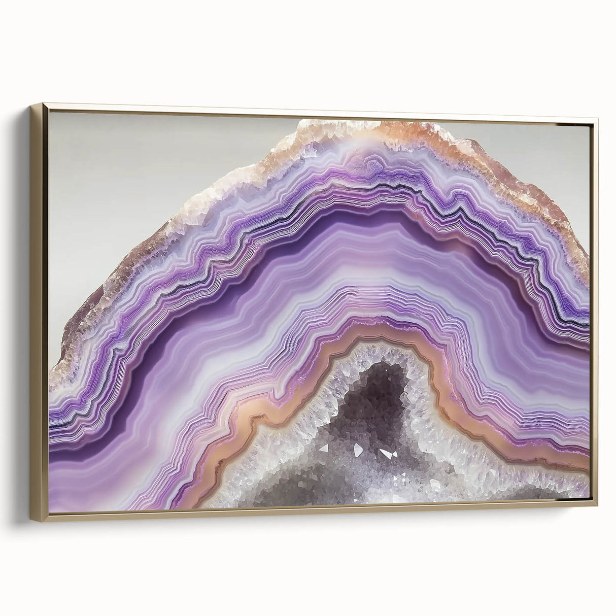Framed canvas depicting a serene landscape with muted earth tones, ideal for bedroom wall art.