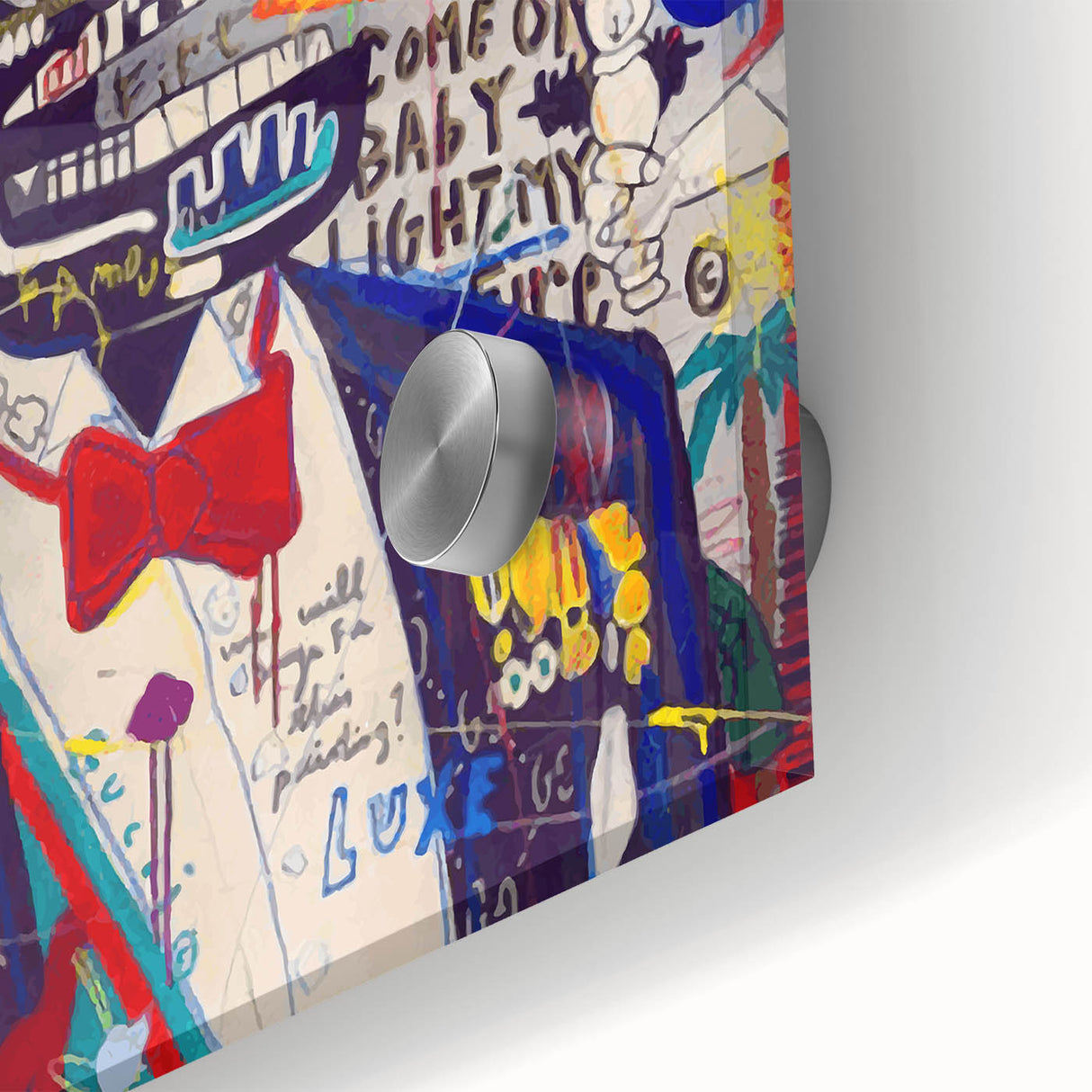 Vibrant Pop Art Wall Art - Multicolor Canvas with Urban Graffiti