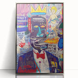 Vibrant Pop Art Wall Art - Multicolor Canvas with Urban Graffiti
