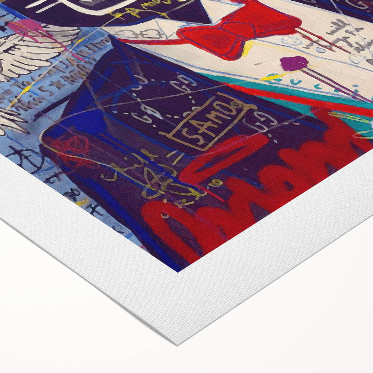 Vibrant Pop Art Wall Art - Multicolor Canvas with Urban Graffiti