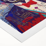 Vibrant Pop Art Wall Art - Multicolor Canvas with Urban Graffiti