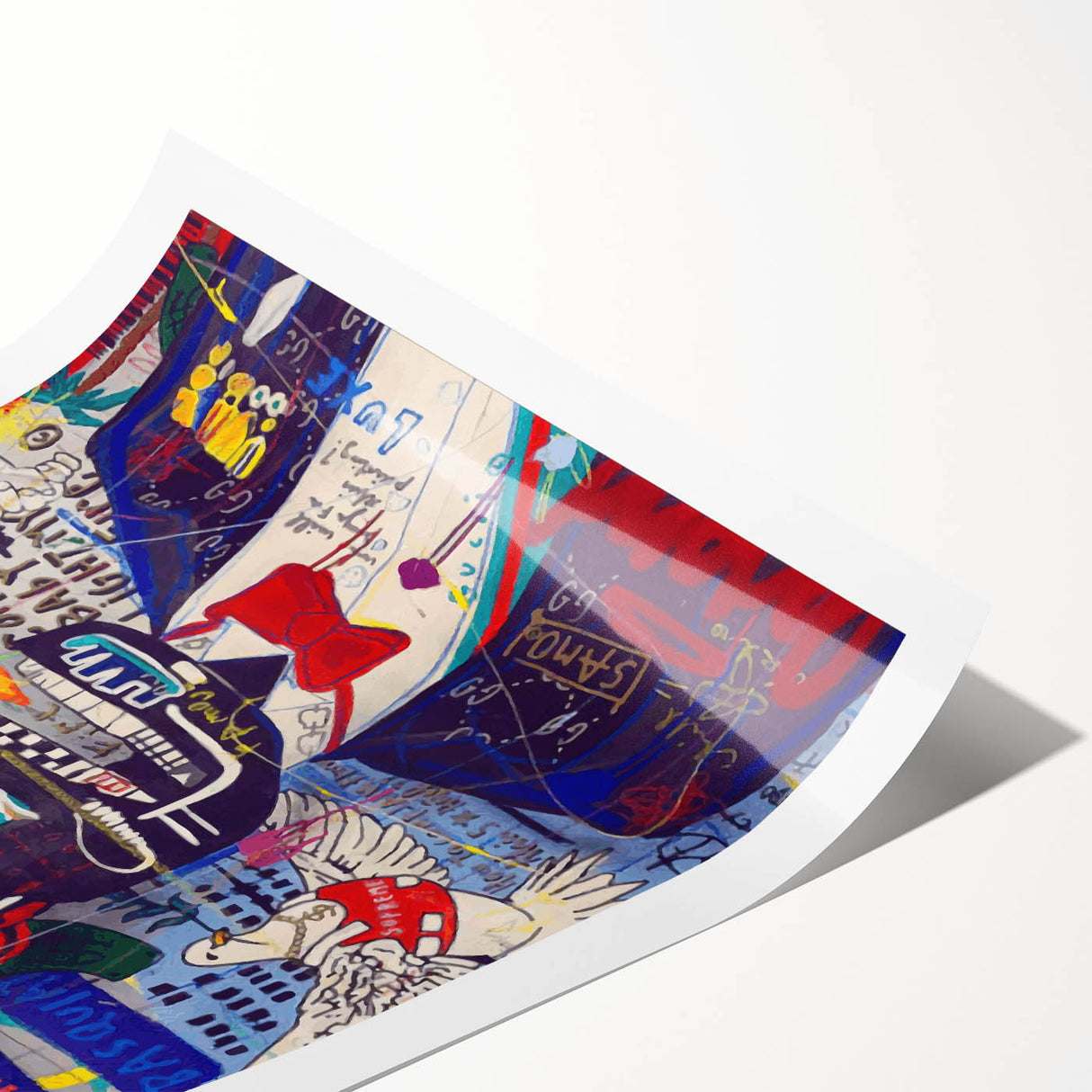 Vibrant Pop Art Wall Art - Multicolor Canvas with Urban Graffiti
