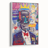 Vibrant Pop Art Wall Art - Multicolor Canvas with Urban Graffiti