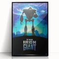 Retro Wall Art - The Iron Giant Movie Poster - 90s Animated Film Art