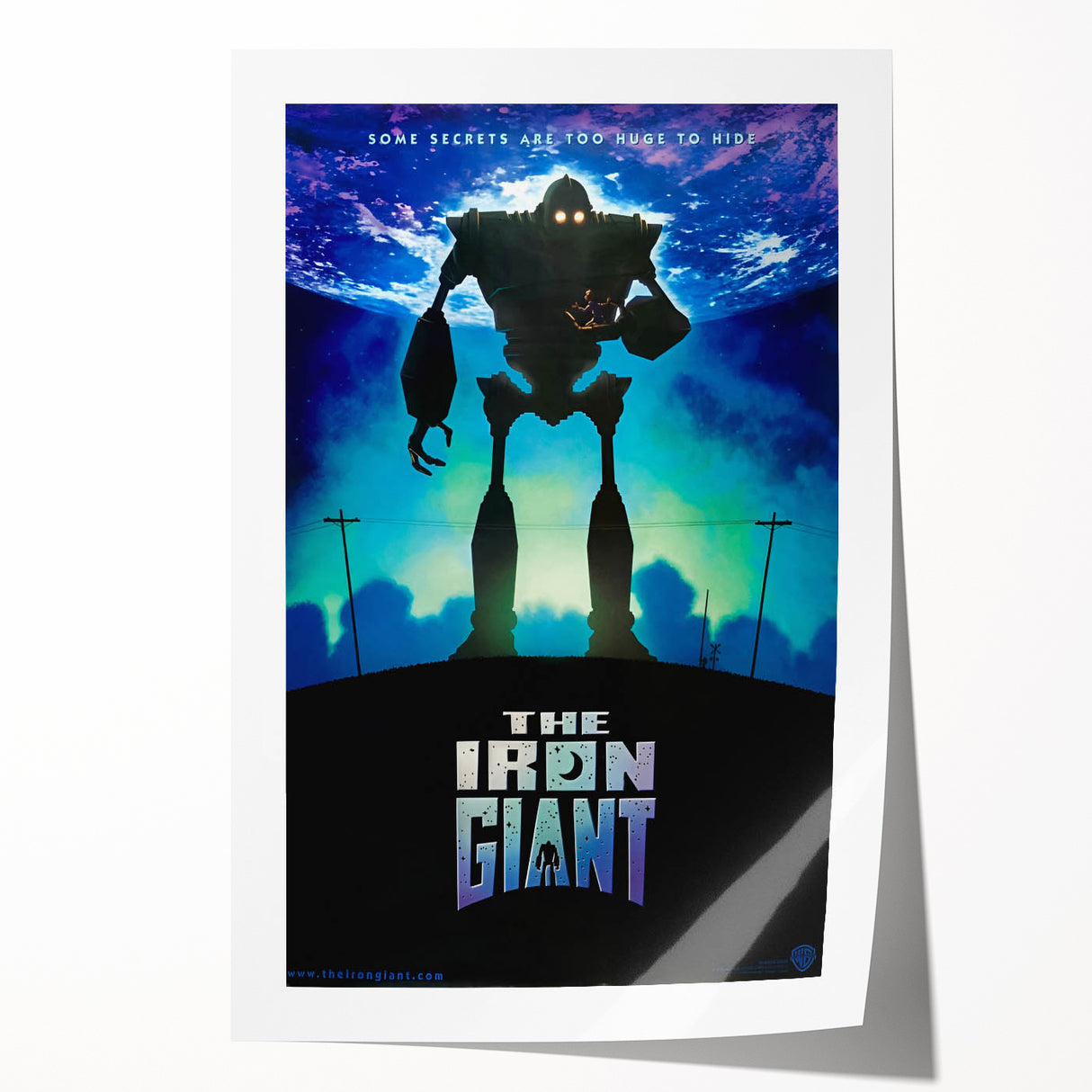 Retro Wall Art - The Iron Giant Movie Poster - 90s Animated Film Art