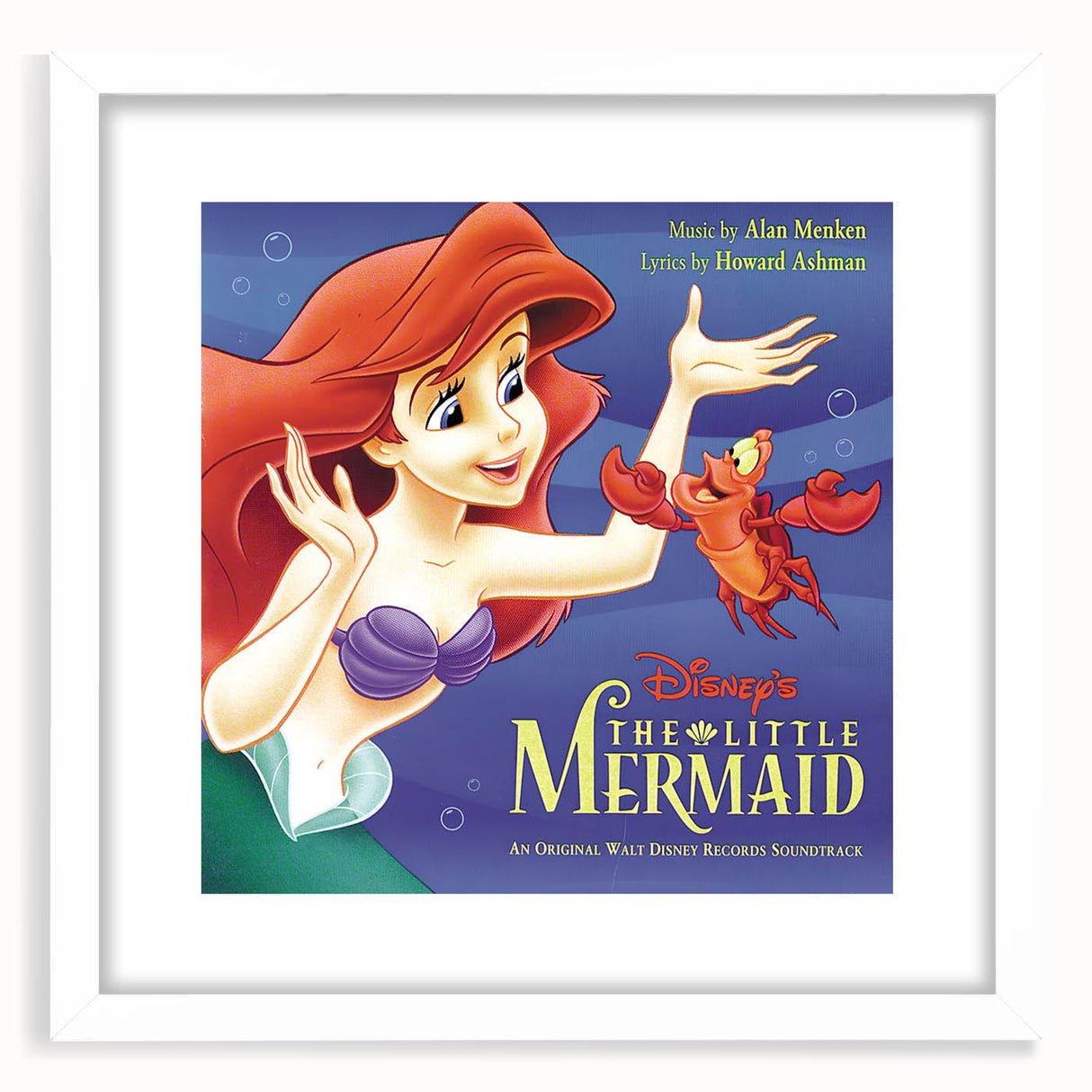 Retro The Little Mermaid Soundtrack Poster - Vintage Disney Art