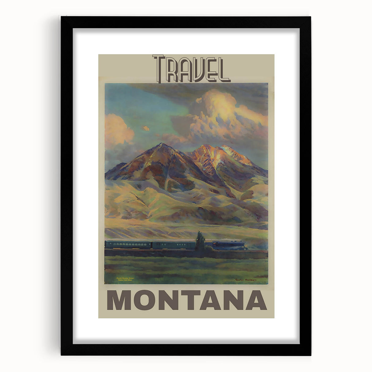 Retro Montana Travel Poster – Vintage Prints & Nostalgic Wall Art